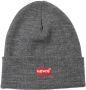 Levi's Batwing Geborduurde Beanie Wollen Muts Gray - Thumbnail 1