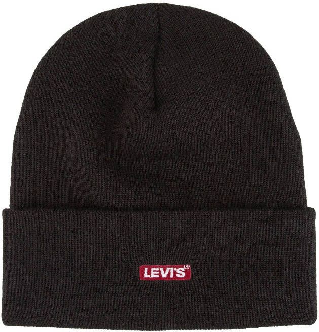 Levi's Zwarte Acryl Hoeden & Mutsen Geborduurd Logo Black Unisex