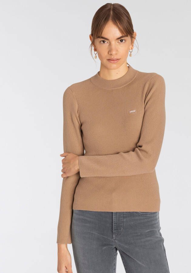 Levi's Gebreide trui Crew Rib Sweater met batwing-logo