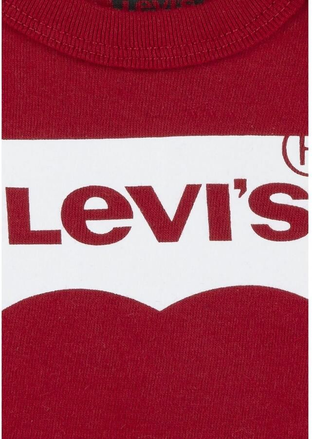 Levis Levi's Kids giftset Classic Batwing met romper rood wit Katoen Ronde hals 6-12 mnd - Foto 4