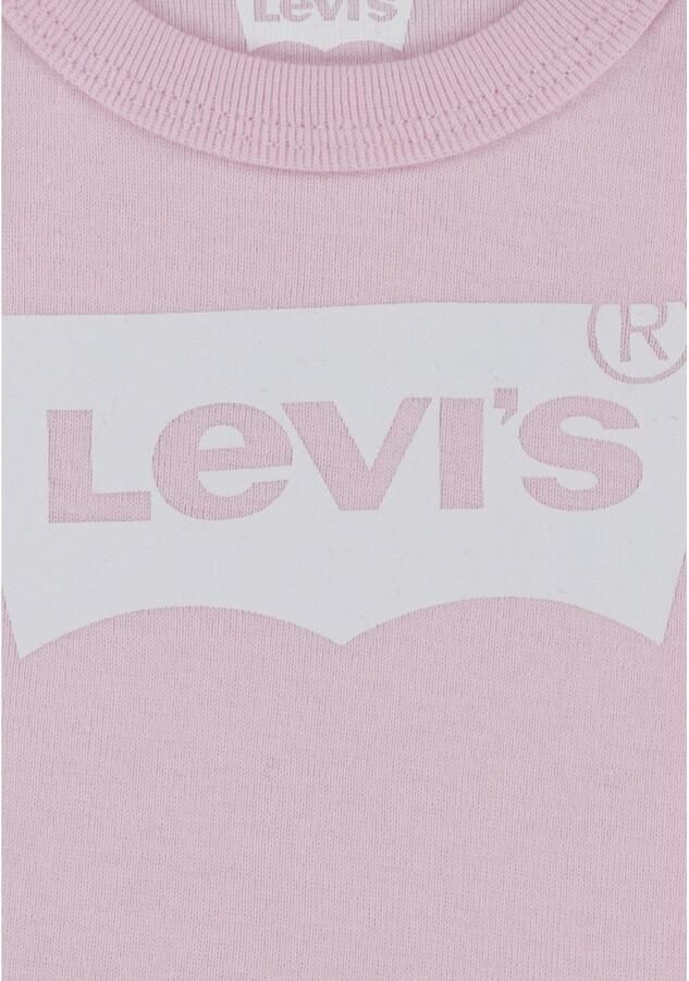 Levis Levi's Kids giftset Classic Batwing met romper roze wit Katoen Ronde hals 6-12 mnd - Foto 5