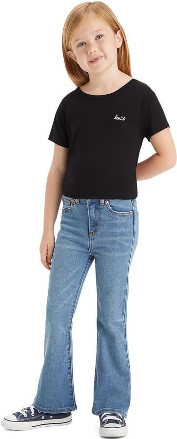 Levis Levi's Kids 726 high waist flared jeans CLEAN GETAWAY Blauw Meisjes Stretchdenim 104 - Foto 15