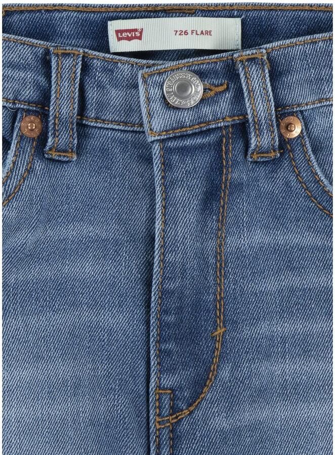 Levis Levi's Kids 726 high waist flared jeans CLEAN GETAWAY Blauw Meisjes Stretchdenim 104 - Foto 8