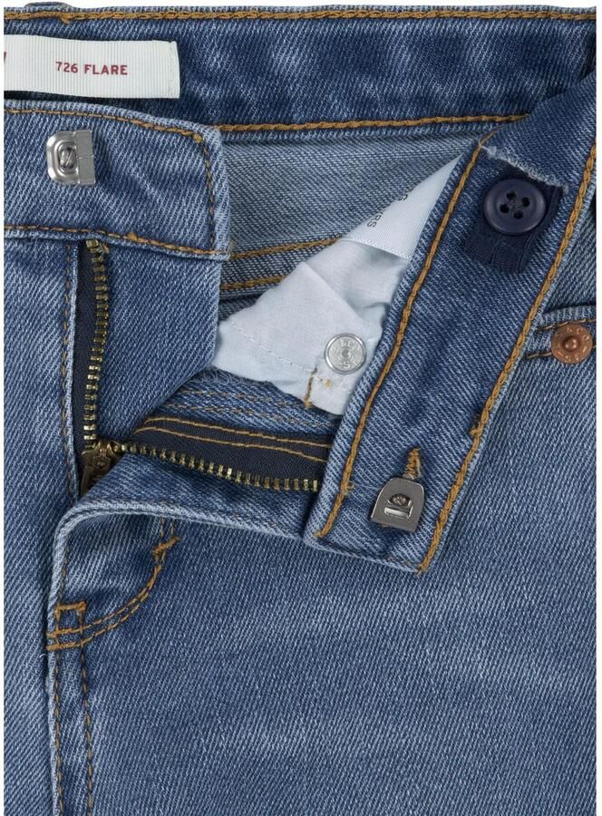 Levis Levi's Kids 726 high waist flared jeans CLEAN GETAWAY Blauw Meisjes Stretchdenim 104 - Foto 7