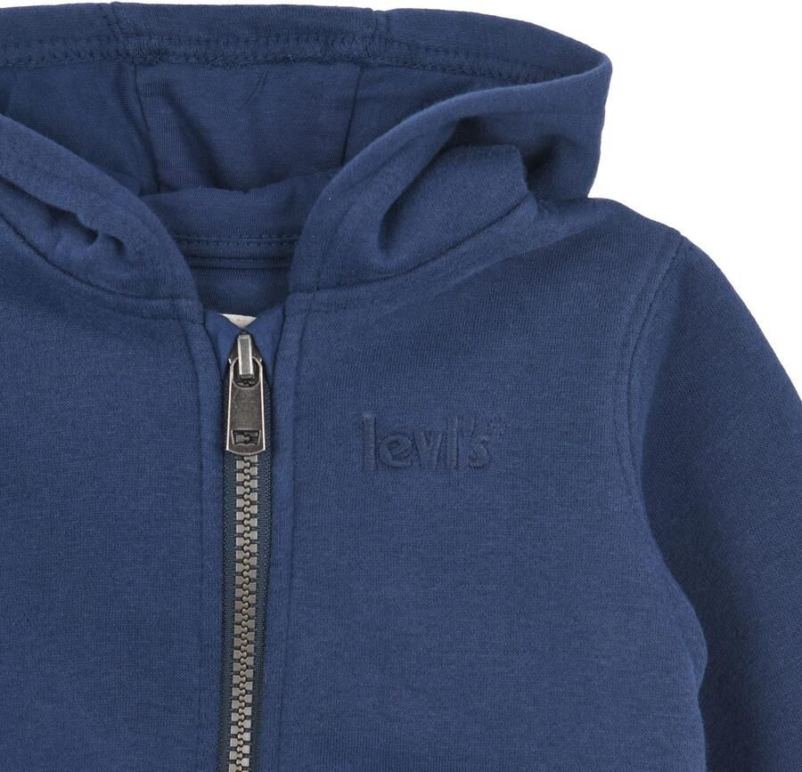 Levi's Kidswear Capuchonsweatvest LVB POSTER LOGO FULL ZIP HOODI met logo borduursel voor jongens