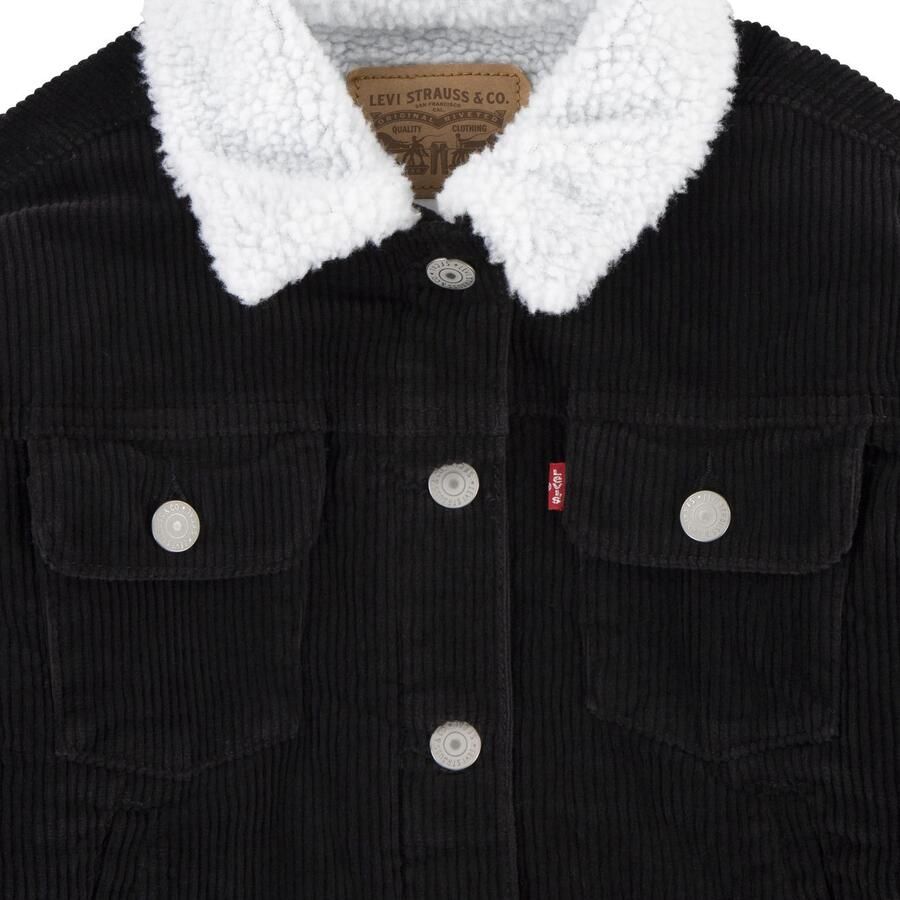 Levi's Kidswear Cordjasje LVG BABY BAGGY CORDUROY TRUCKE met imitatiebontkraag voor meisjes - Foto 1