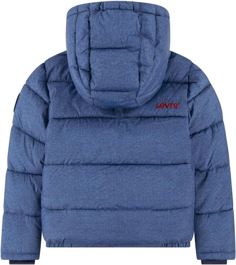 Levis Levi's Kids gewatteerde winterjas van gerecycled polyester blauw Effen 164 - Foto 2