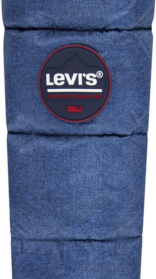 Levis Levi's Kids gewatteerde winterjas van gerecycled polyester blauw Effen 164 - Foto 4