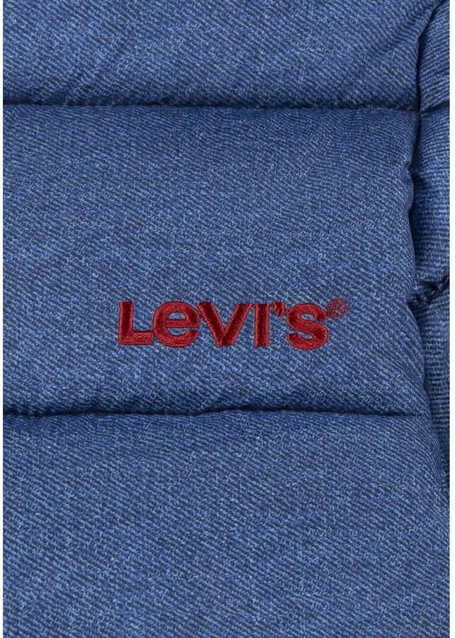 Levis Levi's Kids gewatteerde winterjas van gerecycled polyester blauw Effen 164 - Foto 3
