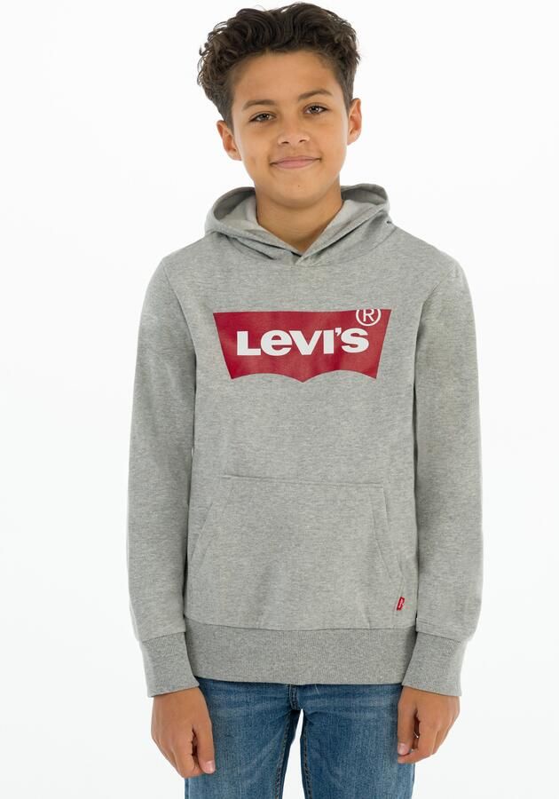 Levis Levi's Kids hoodie Batwing met logo grijs melange Sweater Logo 140 - Foto 19