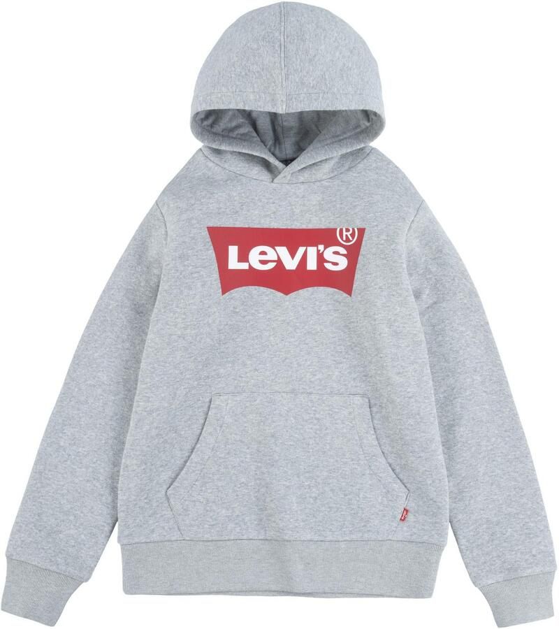 Levis Levi's Kids hoodie Batwing met logo grijs melange Sweater Logo 140 - Foto 5