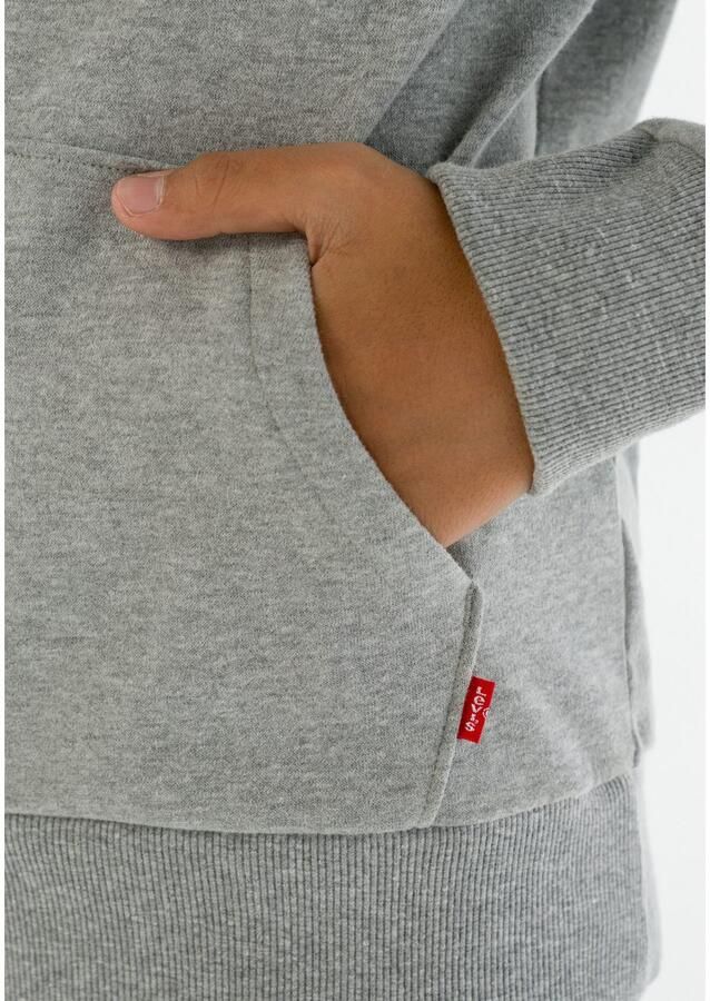 Levis Levi's Kids hoodie Batwing met logo grijs melange Sweater Logo 140 - Foto 11