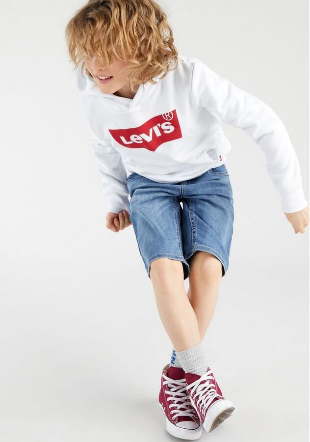 Levis Levi's Kids hoodie Batwing met logo wit Sweater Logo 140 - Foto 7