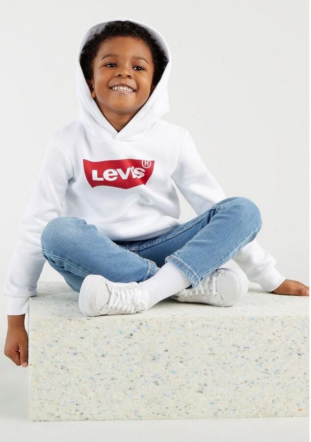 Levis Levi's Kids hoodie Batwing met logo wit Sweater Logo 140 - Foto 6