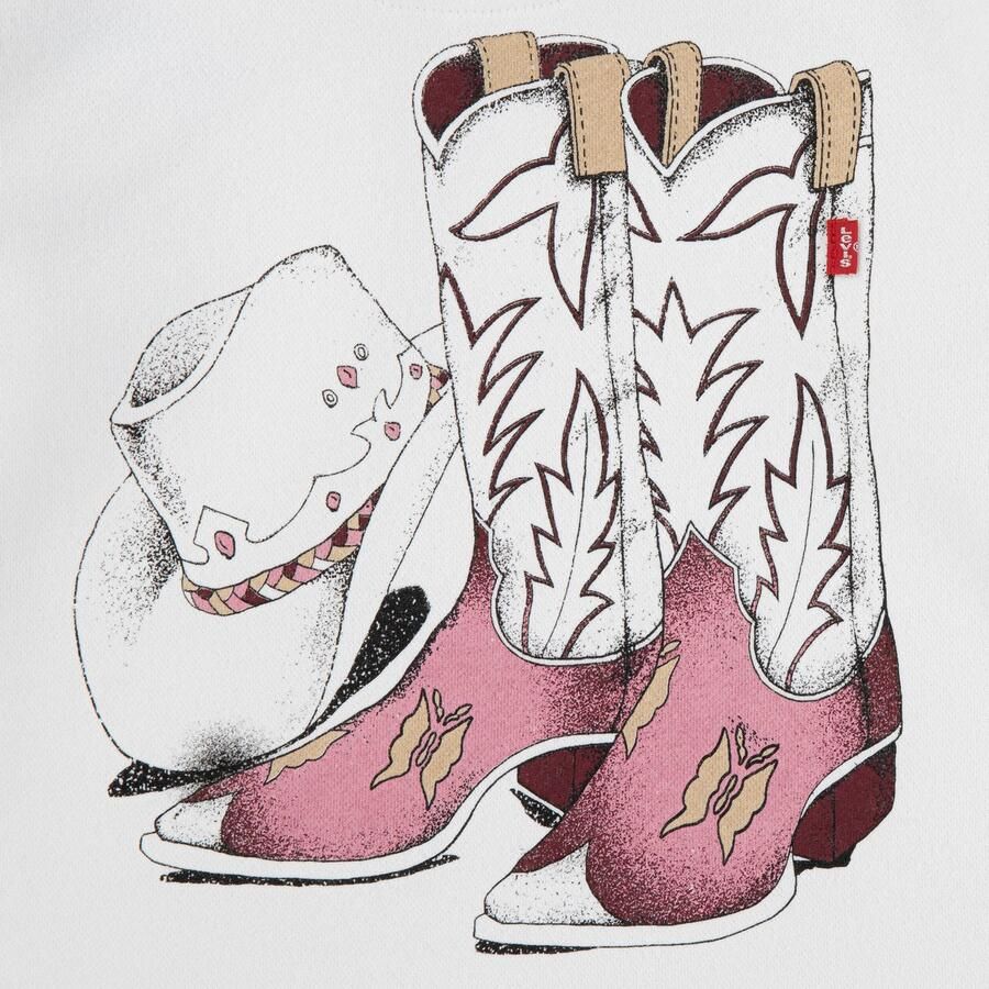 Levi's Kidswear Hoodie LVG MEET AND GREET WESTERN met grote western-rugprint voor meisjes - Foto 5