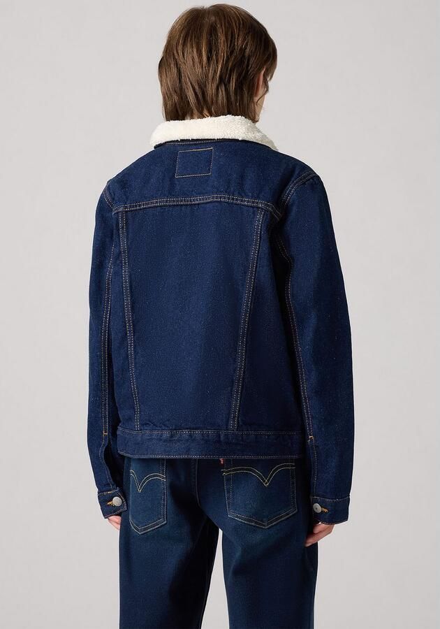 Levis Levi's Kids spijkerjas blue Blauw Jongens Denim Klassieke kraag Effen 140 - Foto 9
