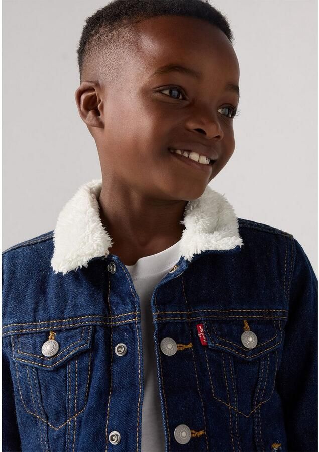 Levis Levi's Kids spijkerjas blue Blauw Jongens Denim Klassieke kraag Effen 140 - Foto 4