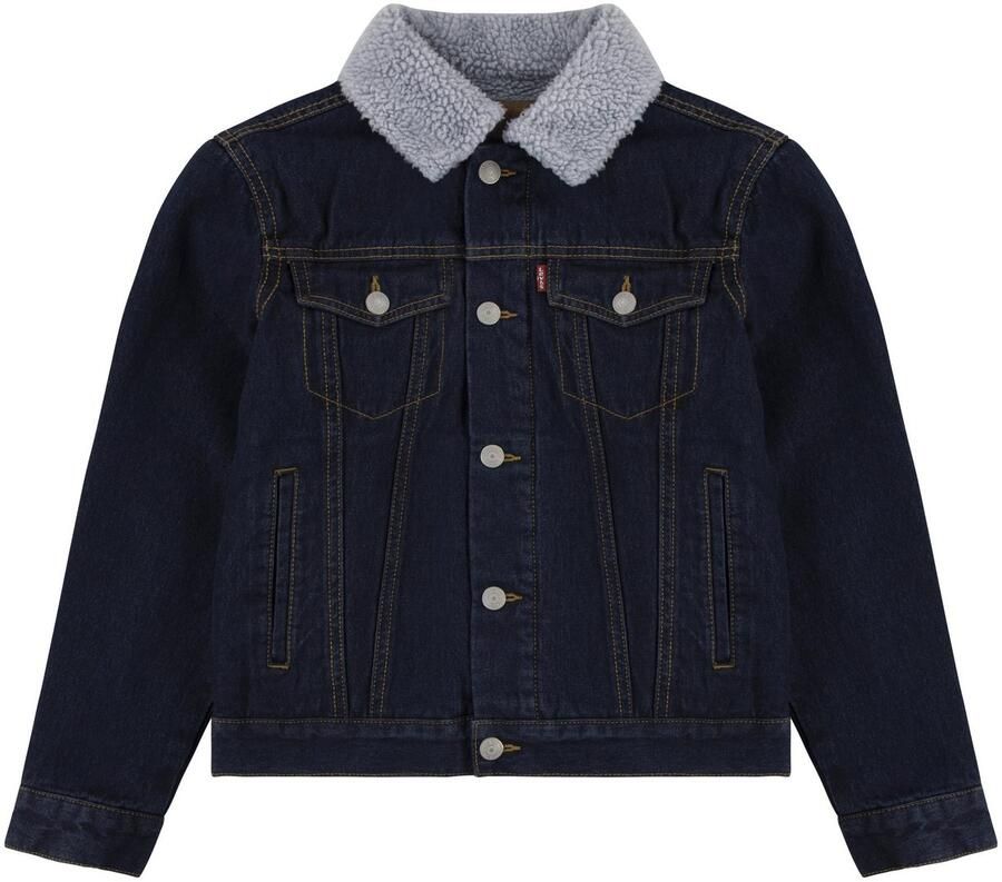 Levis Levi's Kids spijkerjas blue Blauw Jongens Denim Klassieke kraag Effen 140 - Foto 3