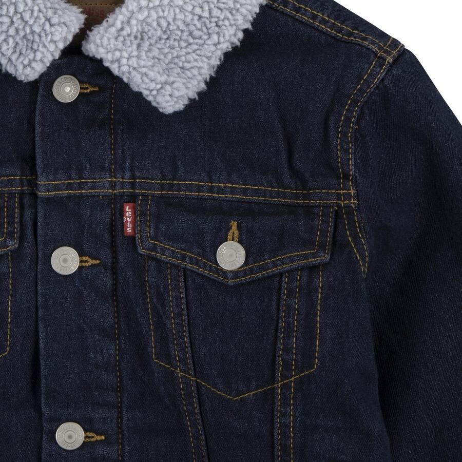 Levis Levi's Kids spijkerjas blue Blauw Jongens Denim Klassieke kraag Effen 140