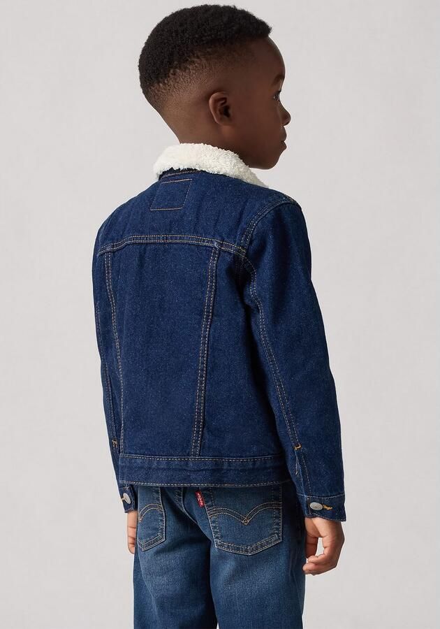 Levis Levi's Kids spijkerjas blue Blauw Jongens Denim Klassieke kraag Effen 140 - Foto 8