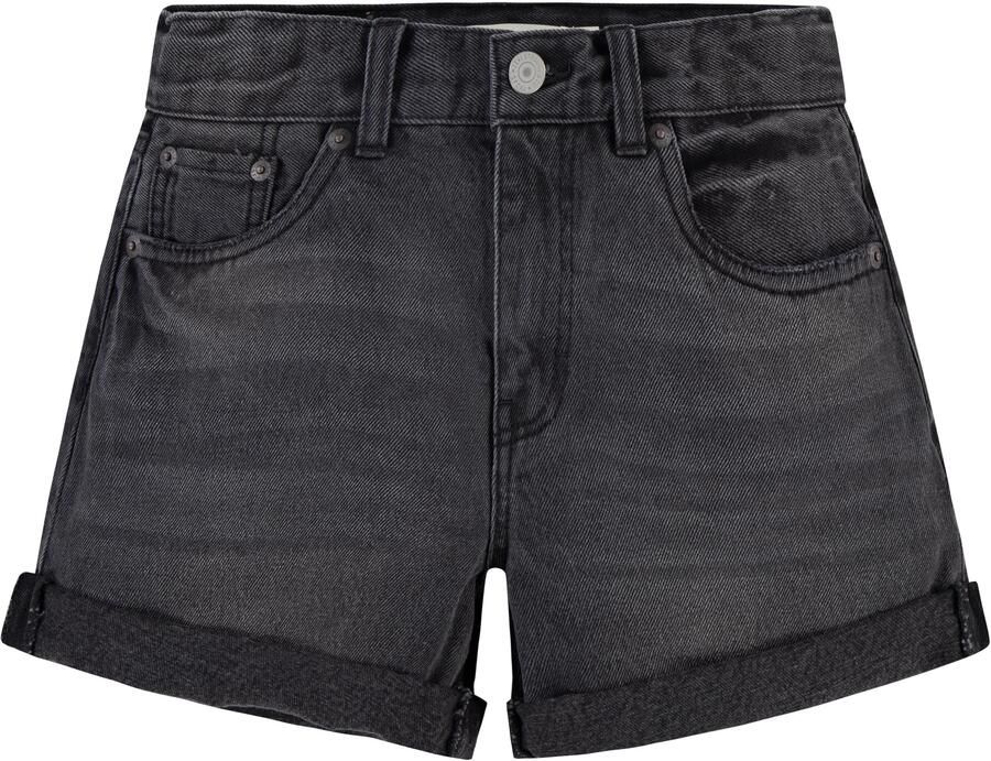 Levis Levi's Kids mom denim short yonder w o destruction Korte broek Grijs Effen 140 - Foto 4