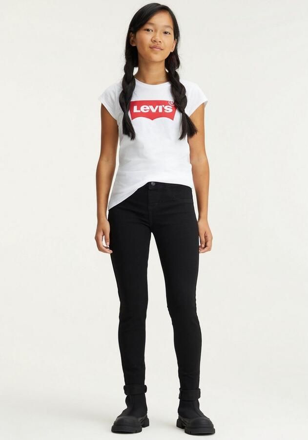 Levis Levi's skinny jegging black Jeans Zwart Meisjes Denim Effen 128