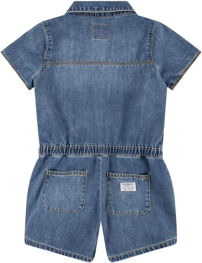 Levis Levi's Kids playsuit blauw Meisjes Denim Klassieke kraag Effen 140 - Foto 8