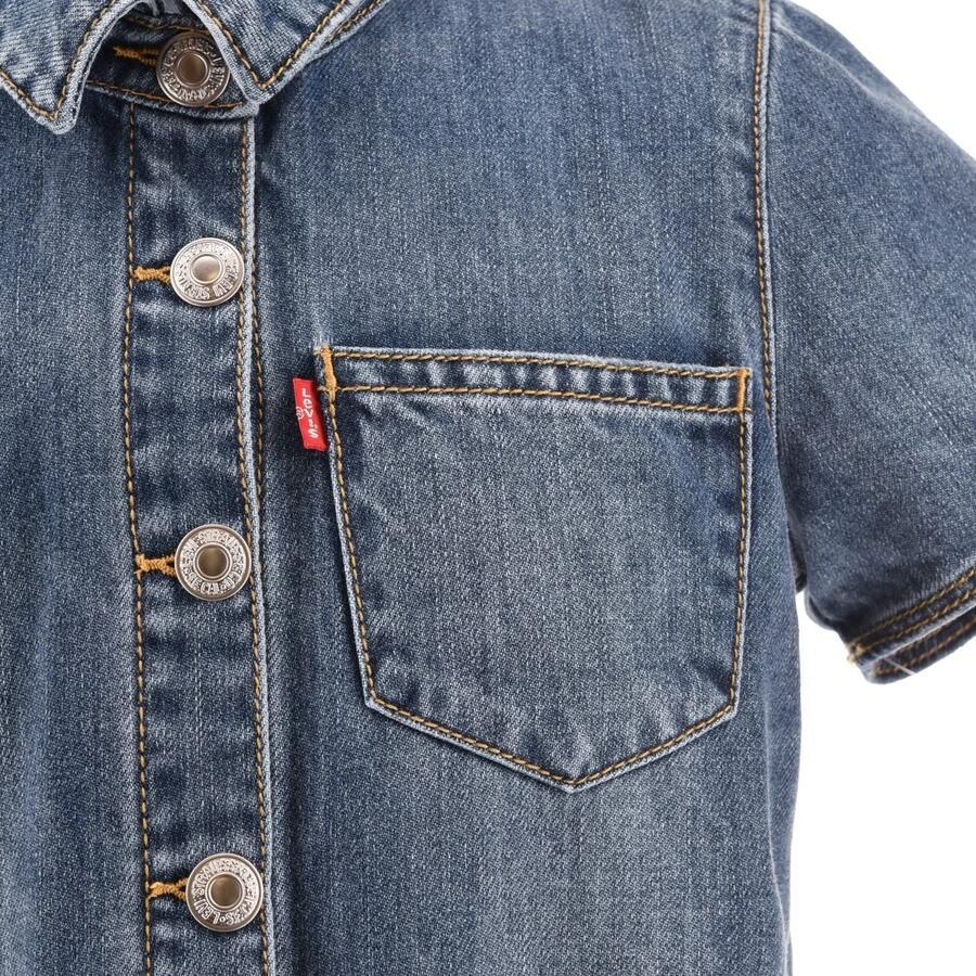 Levis Levi's Kids playsuit blauw Meisjes Denim Klassieke kraag Effen 140 - Foto 2