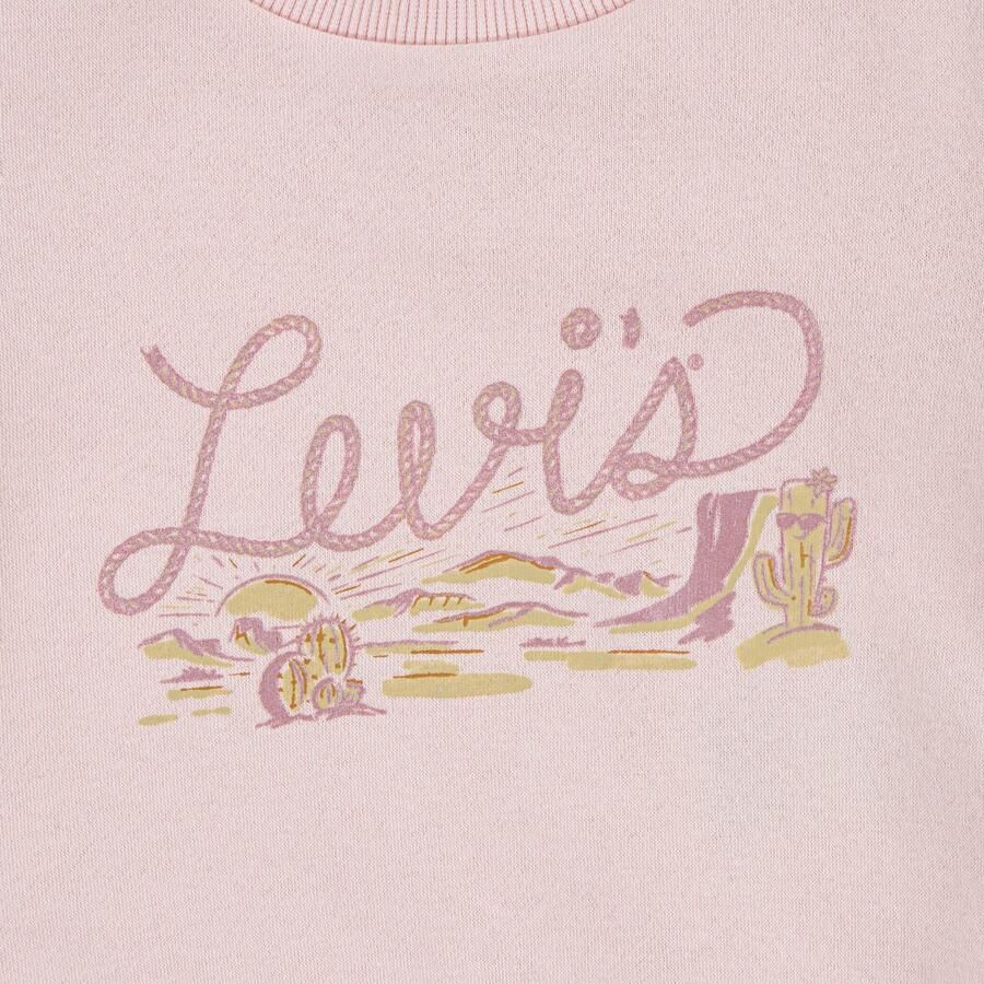Levi's Kidswear Newborn-cadeauset LVG BLOUSON SLEEVE CREW met woestijnprint voor meisjes (set 2-delig)