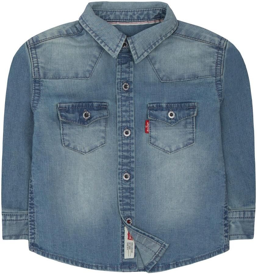 Levi's Kidswear Overhemd met lange mouwen LVB-BARSTOW WESTERN SHIRT in jeans-look voor baby jongens