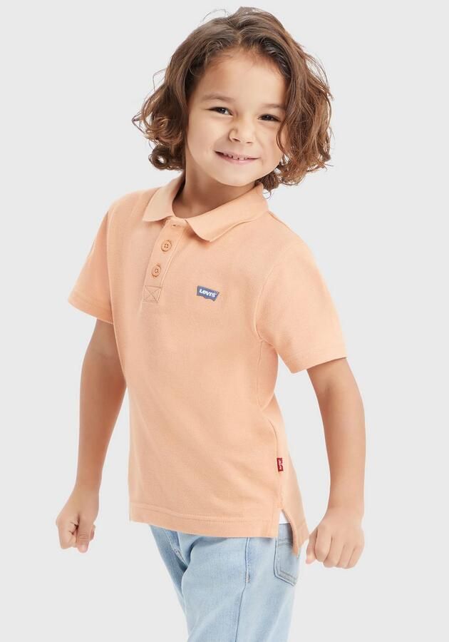 Levis Levi's Kids polo oranjezand Jongens Katoen Polokraag Effen 140 - Foto 4