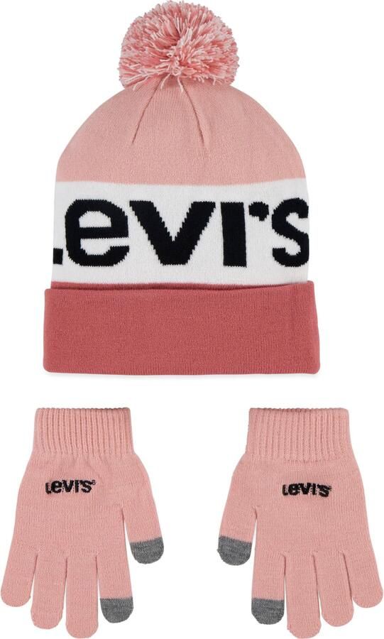Levi's Kidswear Pomponmuts en handschoen in set (set) - Foto 3