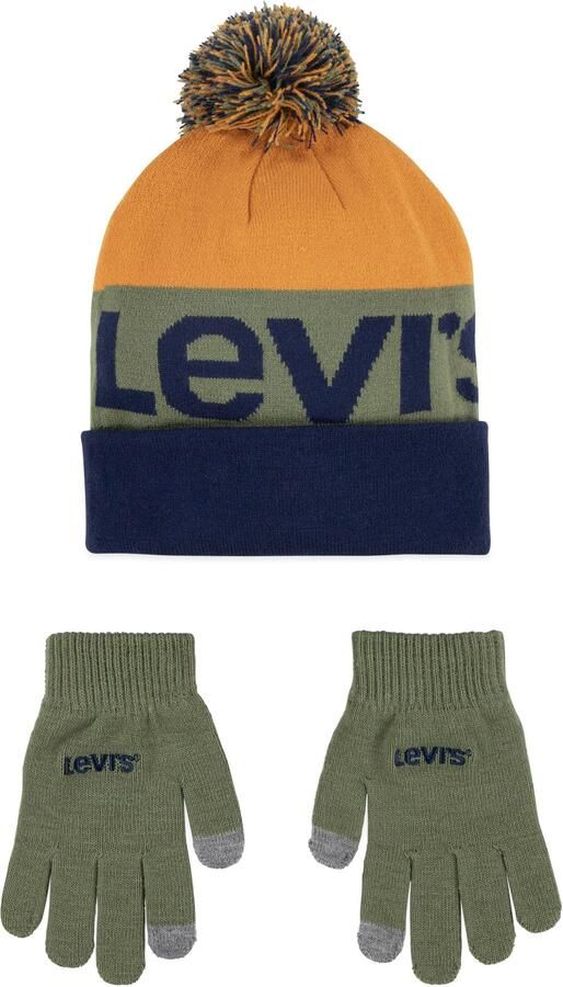 Levi's Kidswear Pomponmuts en handschoen in set (set) - Foto 4
