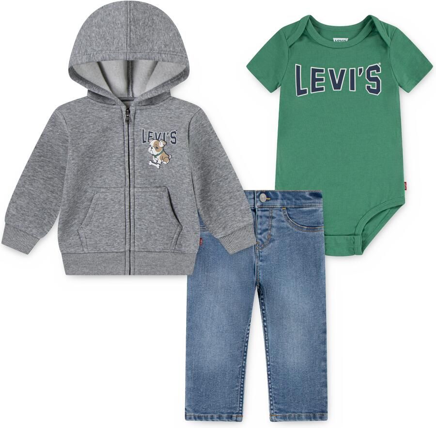 Levi's Kidswear Shirt broek jas Voor baby s en peuters (set 3-delig)