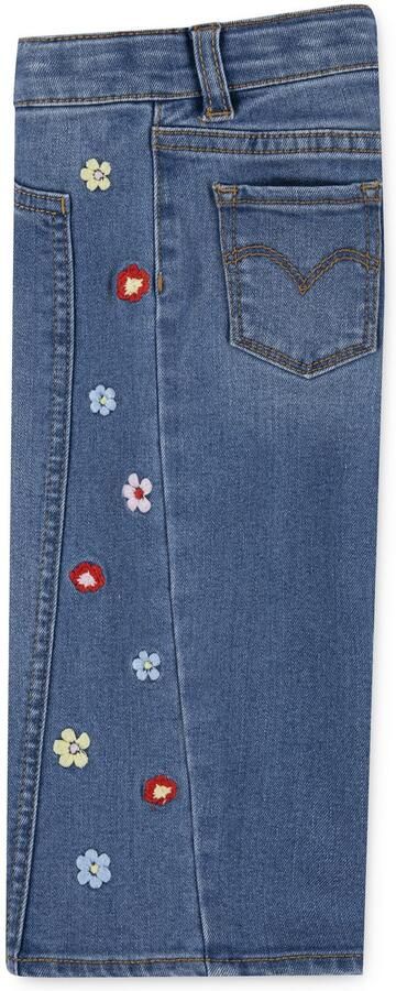 Levi's Kidswear Shirt met lange mouwen en broek LVG CROCHET LEVI'S TOP JEANS met bloemborduursels voor meisjes (set 2-delig) - Foto 5