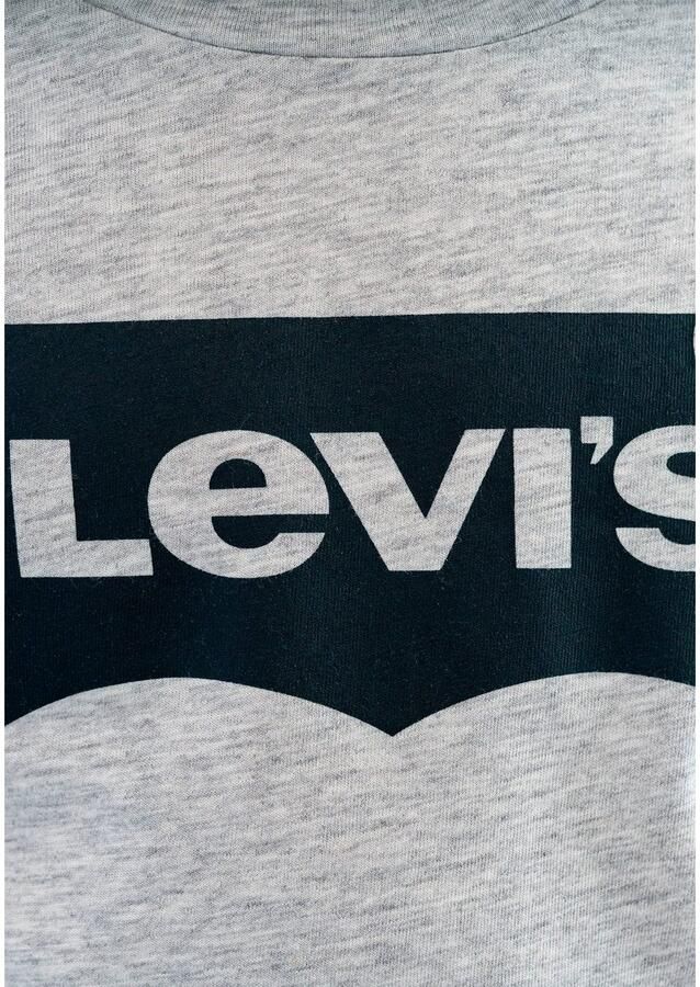 Levis Levi's Kids longsleeve Batwing met logo grijs melange Meisjes Katoen Ronde hals 140 - Foto 3