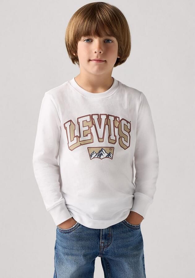 Levi's Kidswear Shirt met lange mouwen LVB ACADEMIC ADVENTURER LS TEE met grote logoprint van katoen voor jongens - Foto 6