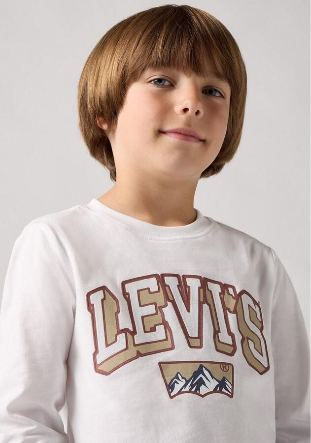 Levi's Kidswear Shirt met lange mouwen LVB ACADEMIC ADVENTURER LS TEE met grote logoprint van katoen voor jongens - Foto 7