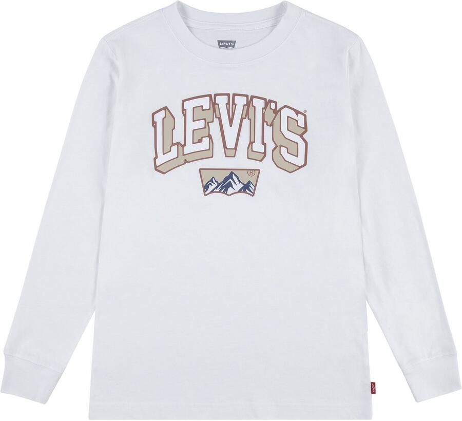 Levi's Kidswear Shirt met lange mouwen LVB ACADEMIC ADVENTURER LS TEE met grote logoprint van katoen voor jongens - Foto 3