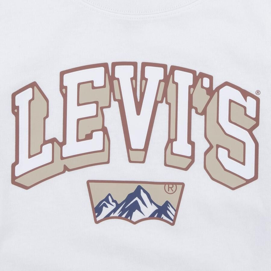 Levi's Kidswear Shirt met lange mouwen LVB ACADEMIC ADVENTURER LS TEE met grote logoprint van katoen voor jongens