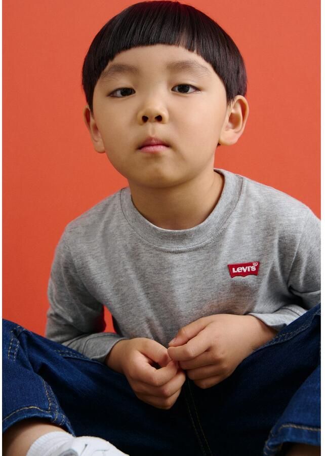 Levi's Kidswear Shirt met lange mouwen LVB LS GRAPHIC TEE SHIRT met logo borduursel voor jongens - Foto 4