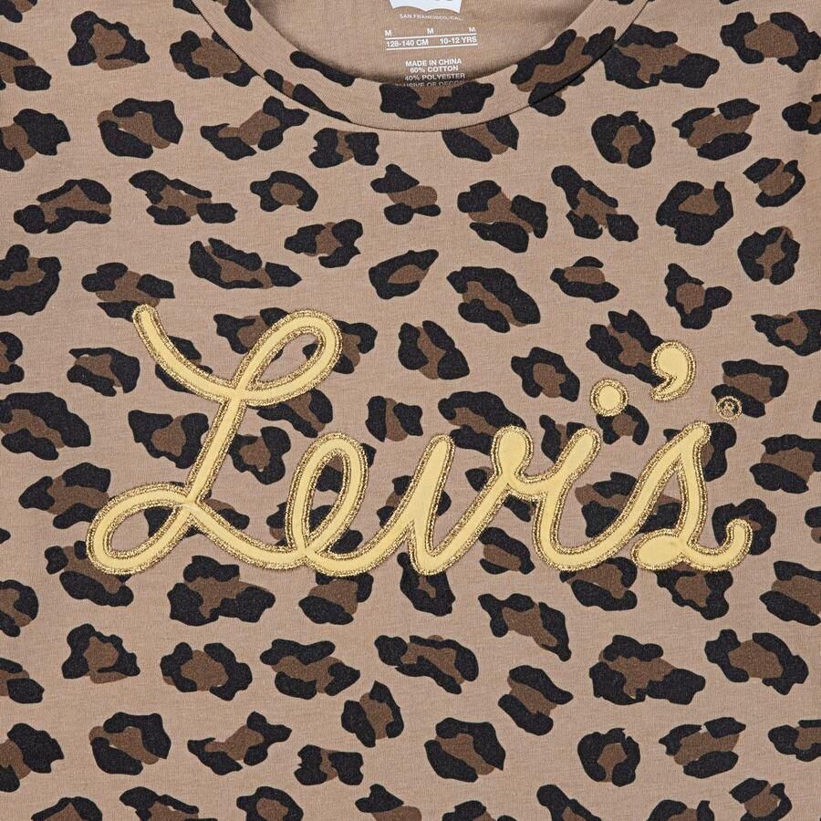 Levi's Kidswear Shirt met lange mouwen LVG APPLIQUE LS TOP met glittereffect voor meisjes
