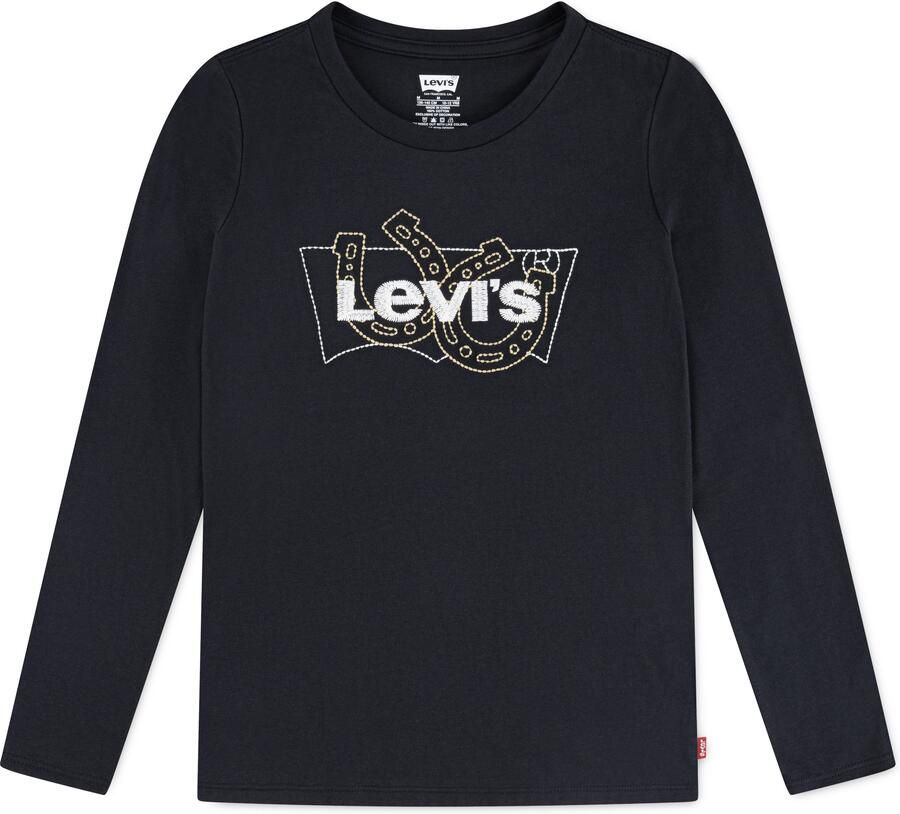 Levi's Kidswear Shirt met lange mouwen LVG LS BATWING FILL met logo borduursel voor meisjes - Foto 2