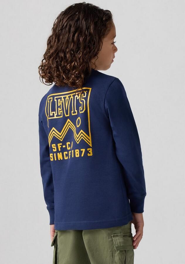 Levis Levi's Kids longsleeve HIGH PEAKS met backprint donkerblauw Jongens Katoen Ronde hals 140 - Foto 6