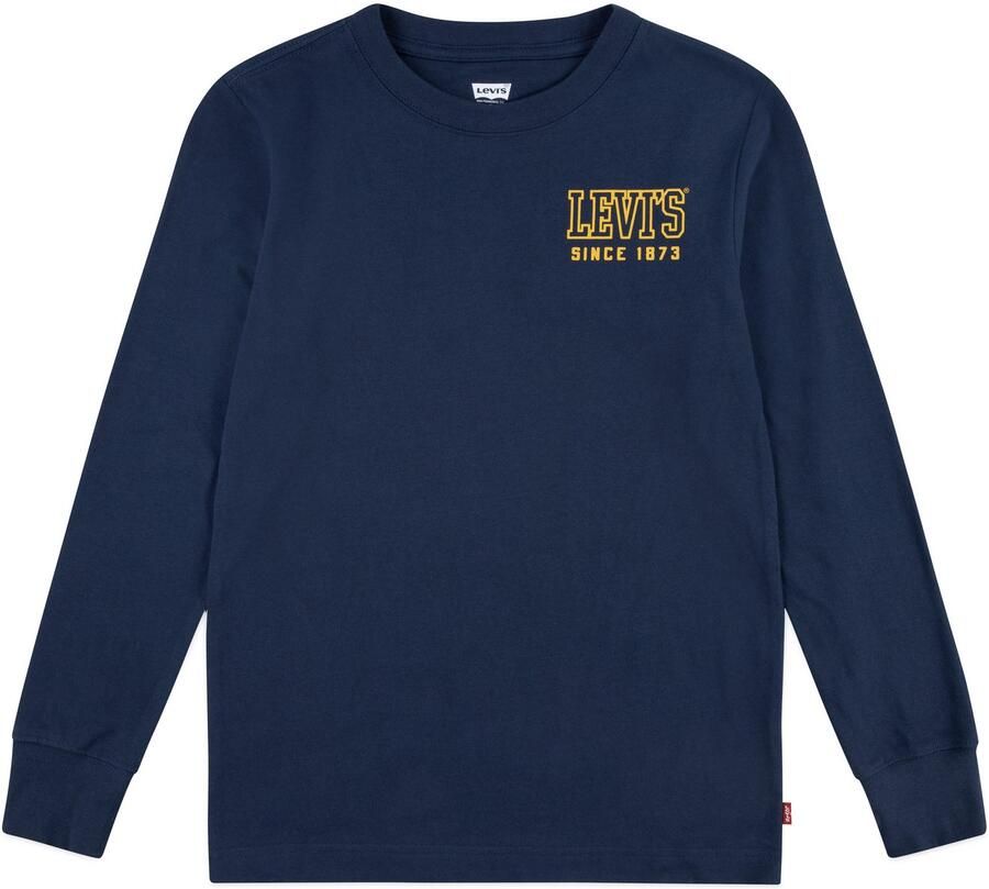 Levis Levi's Kids longsleeve HIGH PEAKS met backprint donkerblauw Jongens Katoen Ronde hals 140