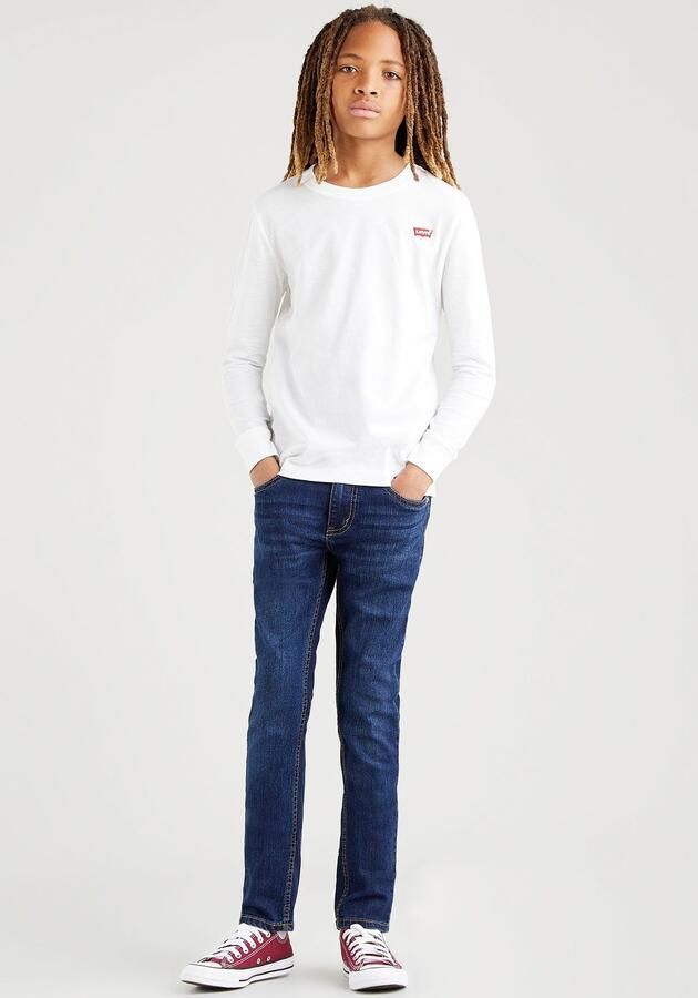 Levis Levi's Kids 510 Classic skinny jeans machu picchud5w Blauw Jongens Stretchdenim 140 - Foto 10