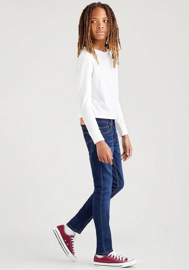Levis Levi's Kids 510 Classic skinny jeans machu picchud5w Blauw Jongens Stretchdenim 140 - Foto 6
