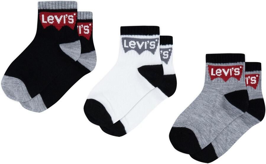 Levi's Kidswear Sokken BATWING MID CUT3PK (set 3 paar)