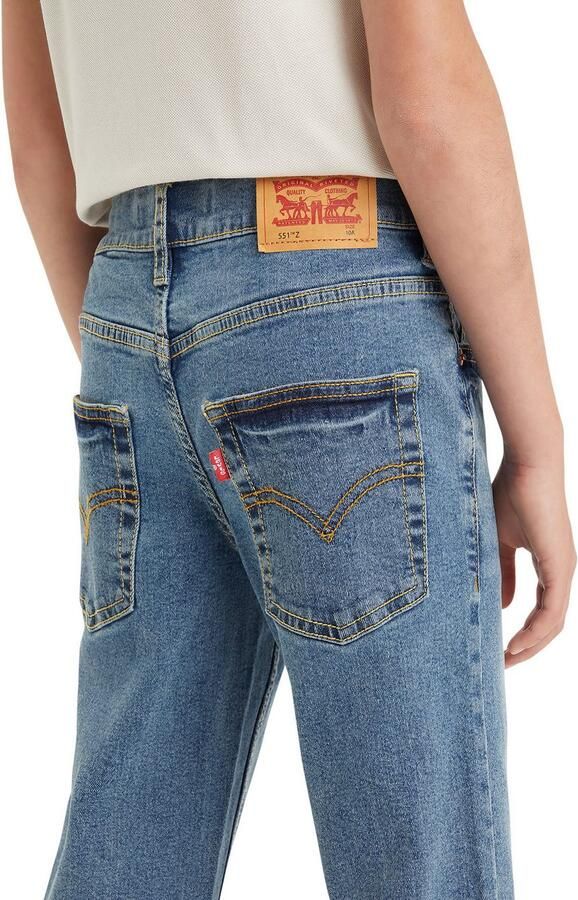 Levis Levi's Kids 551Z loose fit jeans burbank Blauw Jongens Denim Effen 104 - Foto 4