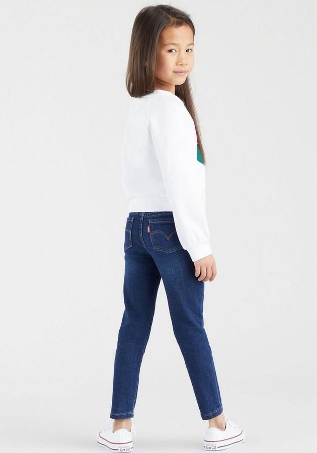 Levis Levi's Kids 710 super skinny jeans complex Blauw Meisjes Stretchdenim Effen 140 - Foto 8